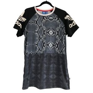 Adidas Snake Print Shirt Dress
